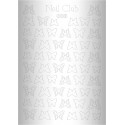 Металлизированный стикер для дизайна ногтей SILVER 008