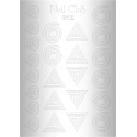 Металлизированный стикер для дизайна ногтей SILVER 012