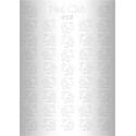 Металлизированный стикер для дизайна ногтей SILVER 015