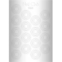 Металлизированный стикер для дизайна ногтей SILVER 021