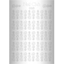 Металлизированный стикер для дизайна ногтей SILVER 026