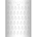 Металлизированный стикер для дизайна ногтей SILVER 028