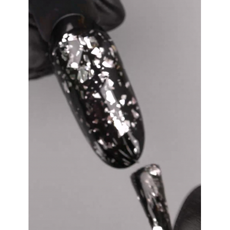 Глянцевый топ с кусочками фольги SILVER FOIL TOP, 13 мл
