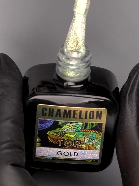 Купить глянцевый с эффектом хамелеон CHAMELLEON TOP GOLD Nail Club