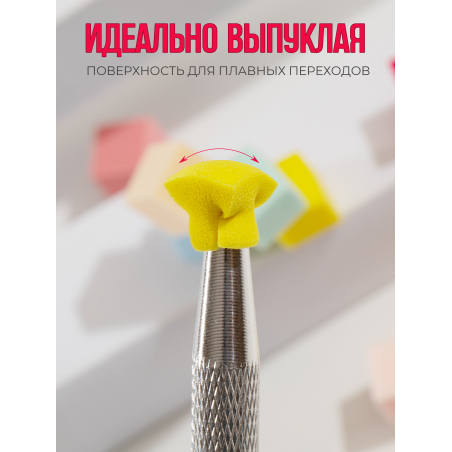 Спонжики в наборе с держателем, 100 штук, цвет Красный