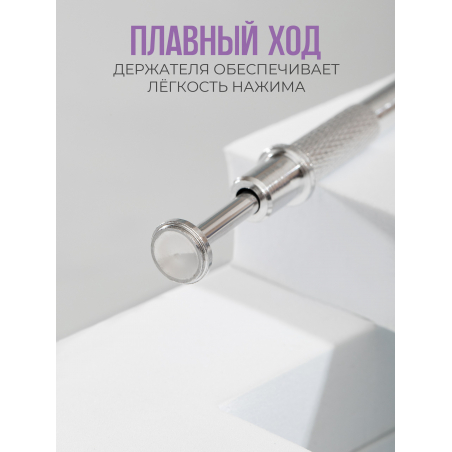 Спонжики в наборе с держателем, 100 штук, цвет Сирень