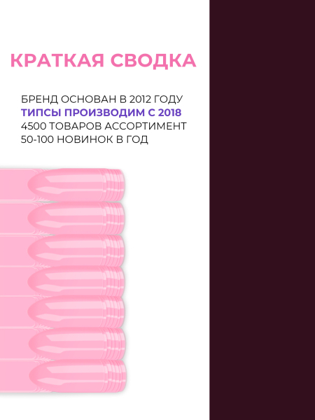Купить типсы для демонстрационного дизайна ногтей квадратной формы на веере розовые