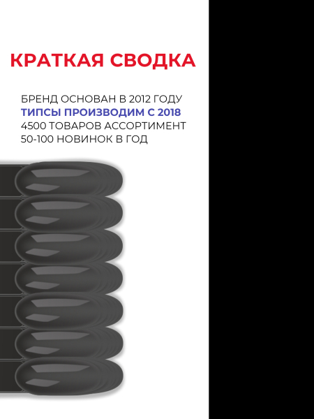 Купить для демонстрации дизайна ногтей на кольце миндаль чёрные