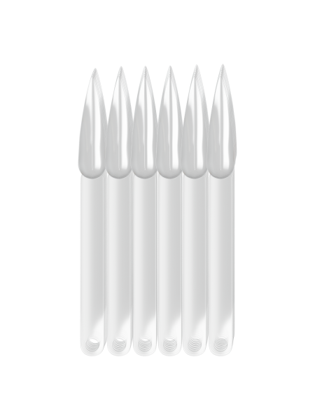 Купить типсы на кольце стилет длинный прозрачные для демонстрационного дизайна ногтей на веере