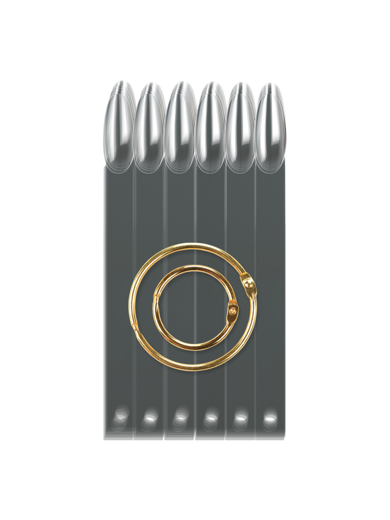 Купить типсы на кольце форма миндаль цвет серый витраж опт и розница