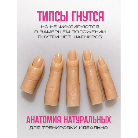 Пальцы муляж тренировочные, набор 5 штук