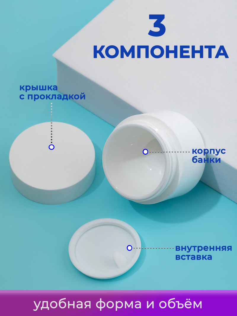 Купить баночку для геля, крема и косметики 3 шт с доставкой