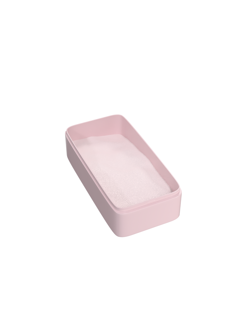 Купить Контейнер-подставка под ноготь для блёсток и акрила розовая с доставкой