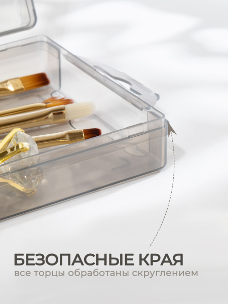 Купить Пенал для пилок и кистей пластик малый серый витраж с доставкой