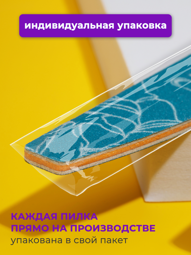 Купить пилка для ногтей синяя Waterproof 150/180 лодка 1 шт с доставкой