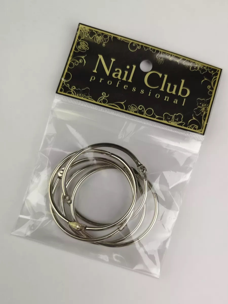 Купить кольца для типс разъемные серебро 5 шт х 57 мм