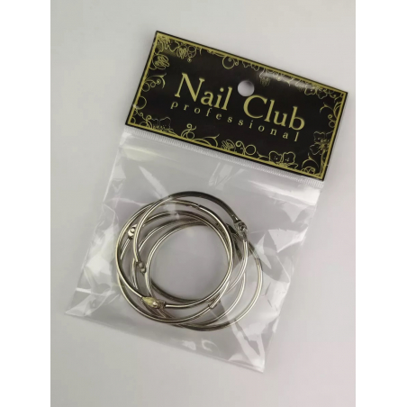 Кольца для типс серебряные разъёмные 5 шт х 57 мм