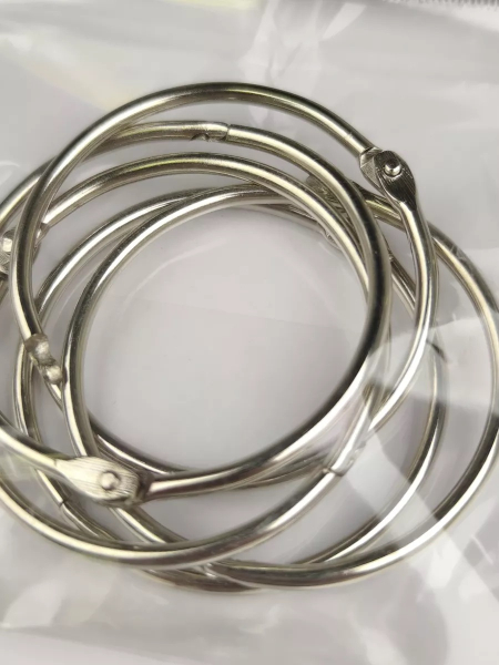 Купить кольца для типс разъемные серебро 5 шт х 57 мм