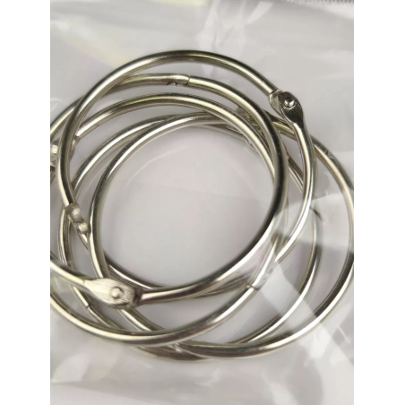 Кольца для типс серебряные разъёмные 5 шт х 57 мм