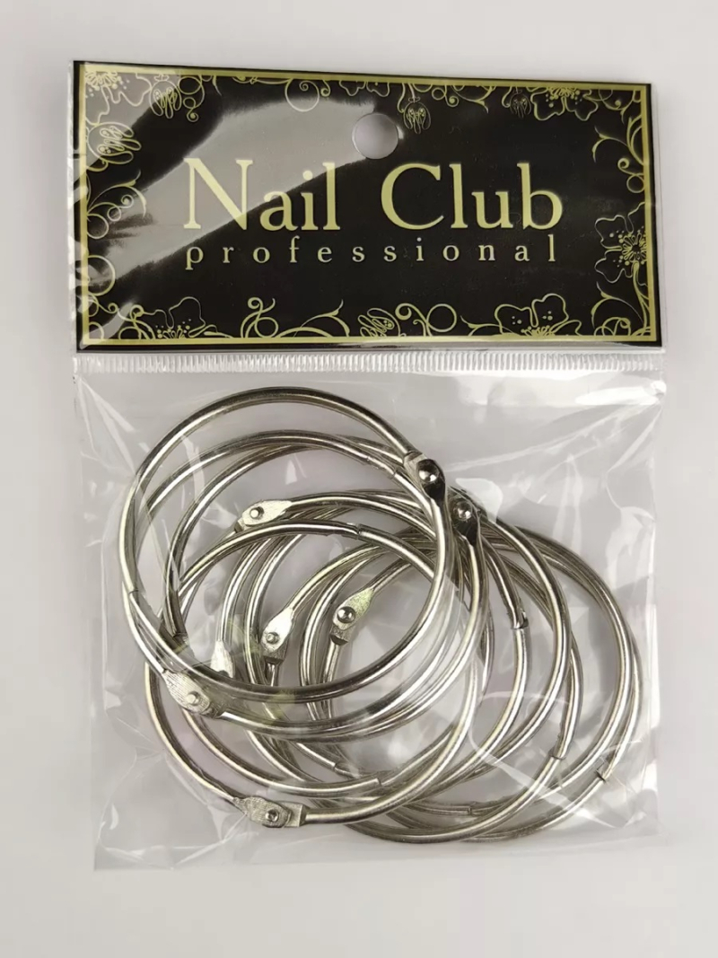 Купить кольца для типс разъемные серебро 10 шт х 57 мм