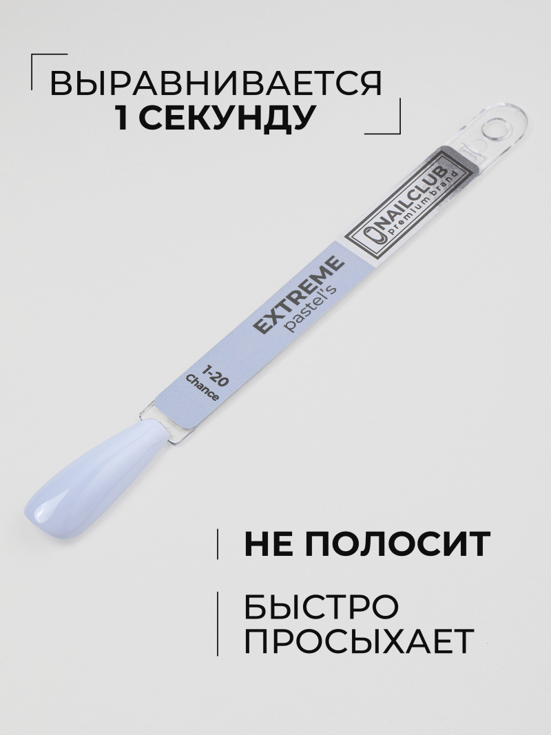 Купить голубой гель лак для ногтей EXTREME PASTEL 1-20 Chance 13 мл