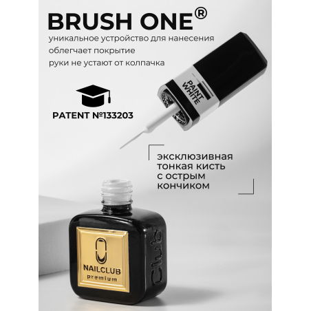 Яркий кипенно белый гель лак для росписи ICON №3 PAINT WHITE 13 мл