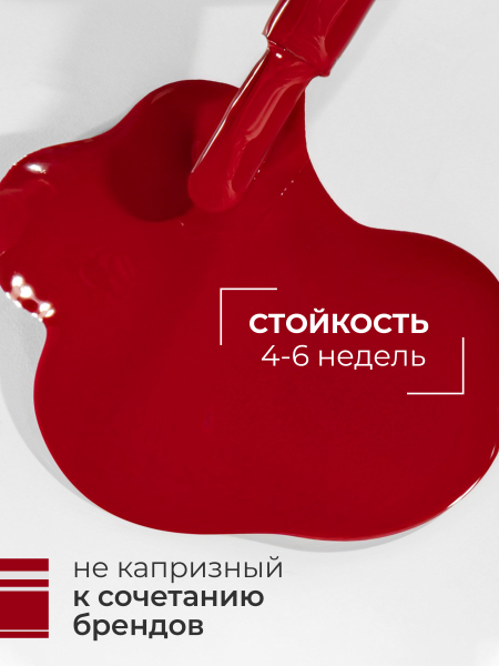 Купить тёмно малиновый гель лак для ногтей ICON №7 Bossy 13 мл