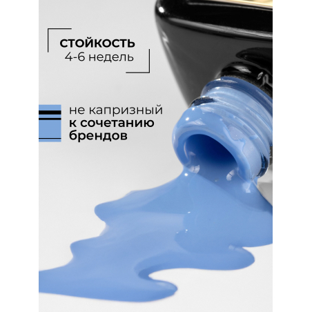 Нежно голубой гель лак для маникюра ICON №27 Diva 13 мл