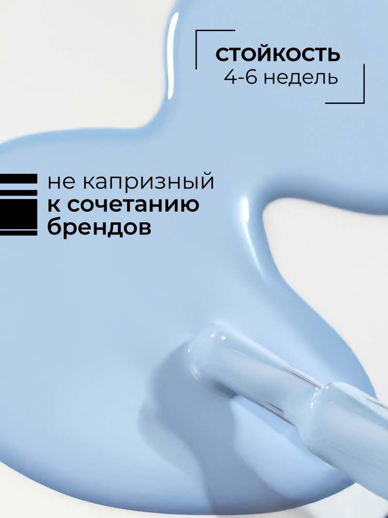 Купить голубая пастель гель лак для ногтей ICON №28 Sky 13 мл