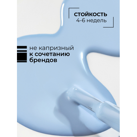 Гель лак для педикюра голубая пастель ICON №28 Sky 13 мл