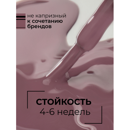 Пыльный нюд гель лак для покрытия ногтей ICON №40 I'm good 13 мл