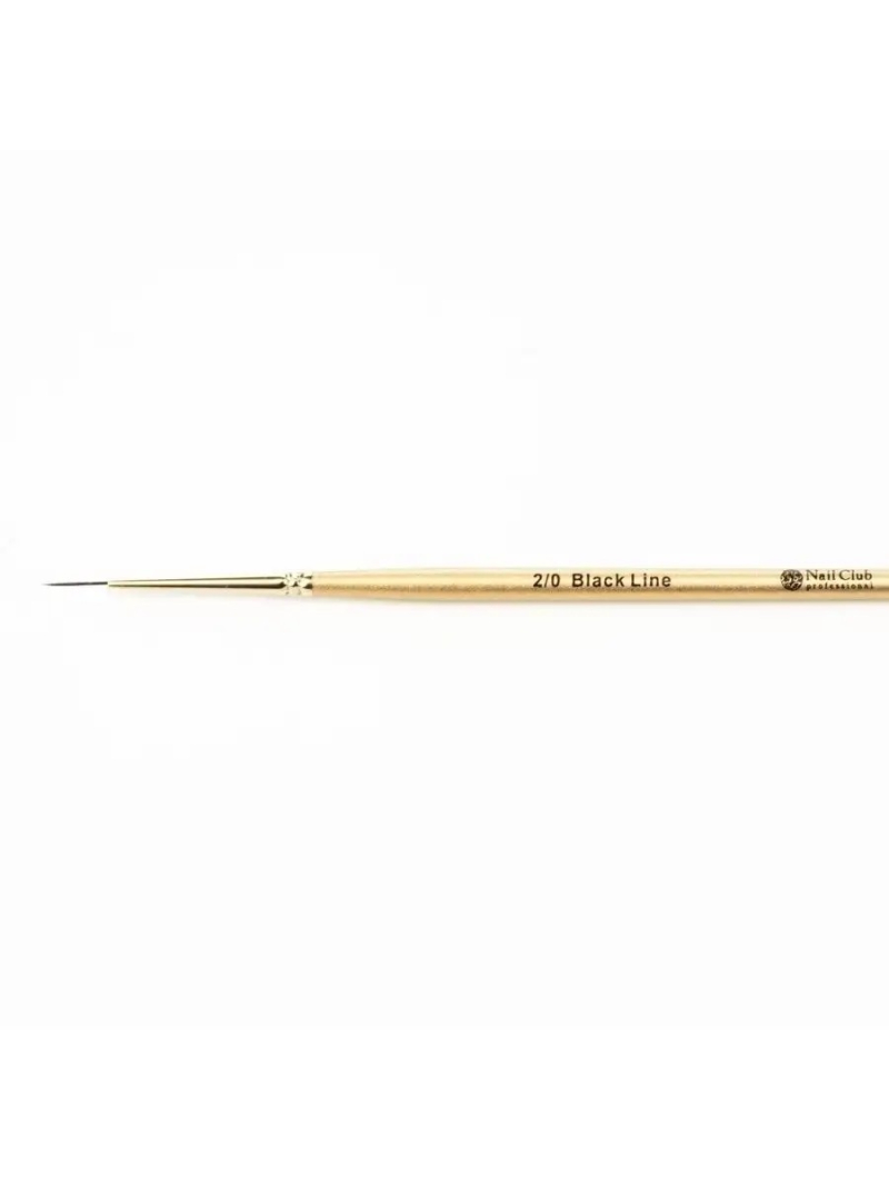 Купить маникюрную кисть для тонких обводок 2/0 Black Line
