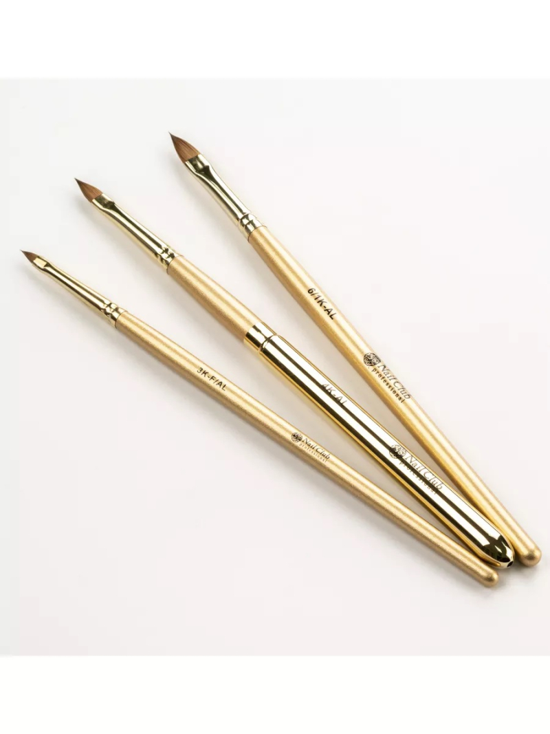 Купить маникюрную кисть из меха колонка для лепки акрилом или гелем 4/1K-AL