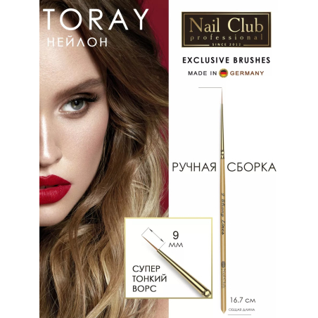 Купить тонкую маникюрную кисть для прорисовок гель-красками 2 Strong Lines