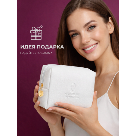 Купить косметичка на молнии большая из экокожи с тиснением Nail Club