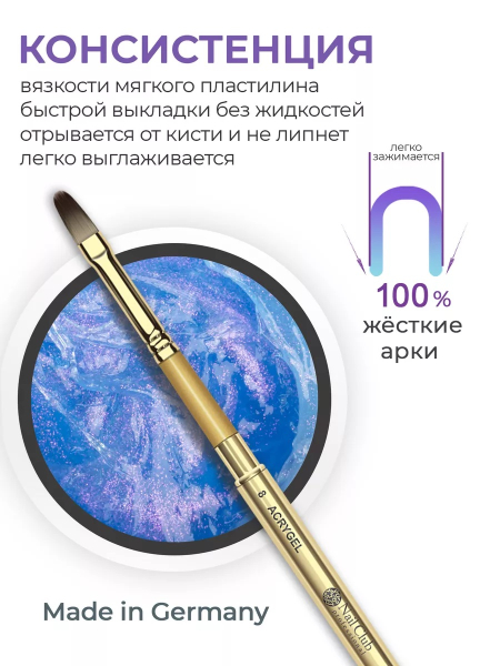 Акригель для моделирования и дизайна ногтей AGL-01 Aurora Borealis