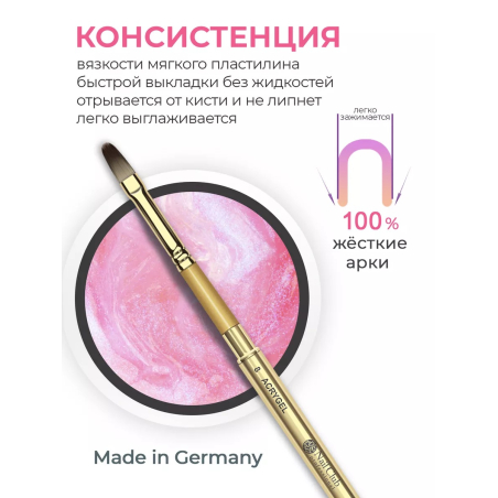 Акригель для моделирования и дизайна ногтей AGL-02 Glam Glow
