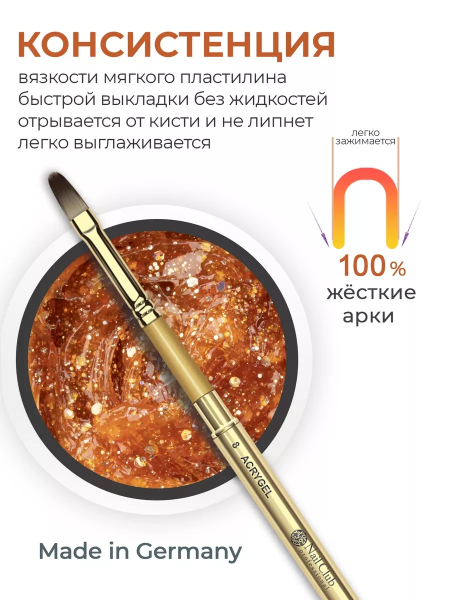 Акригель для моделирования и дизайна ногтей AGL-07 Cuprum Jewelry