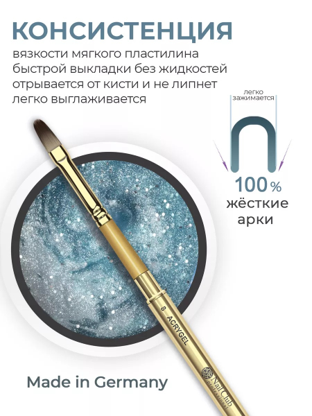 Акригель для моделирования и дизайна ногтей AGL-19 Aquarium