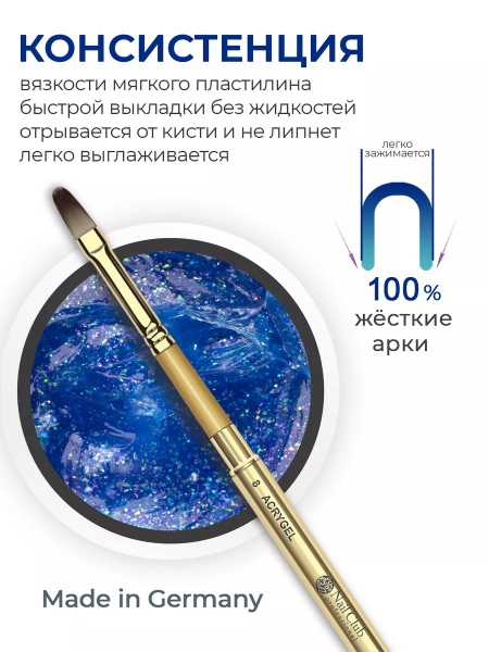 Акригель для моделирования и дизайна ногтей AGL-20 Seafloor Depth