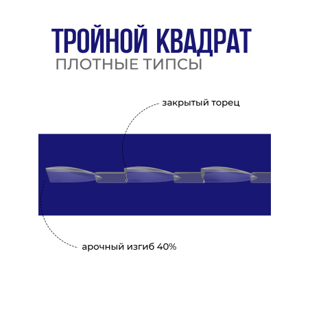 Купить типсы тройные для выкраски квадрат прозрачные 50 шт на веере