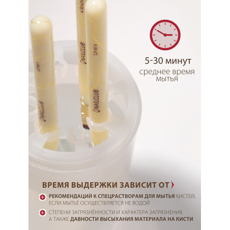 Купить стакан для мытья кистей с держателями 8 разъёмов объём 120 мл с доставкой