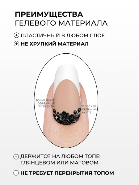 Купить гель-пластилин для лепки на ногтях P-01 Black Star PLASTILINE Nail Club