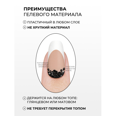 Купить гель-пластилин для лепки на ногтях P-01 Black Star PLASTILINE Nail Club