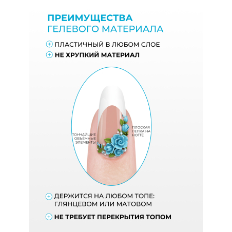 Купить гель-пластилин для лепки на ногтях P-06 Blue Sky PLASTILINE Nail Club