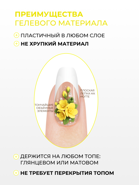 Купить гель-пластилин для лепки на ногтях P-19 Lemon PLASTILINE Nail Club