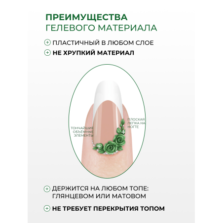 Купить гель-пластилин для лепки на ногтях P-30 Candy Green PLASTILINE Nail Club