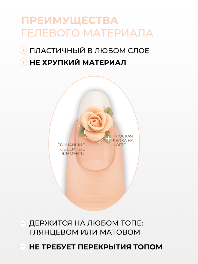 Купить гель-пластилин для лепки на ногтях P-34 Pastel Peach PLASTILINE Nail Club