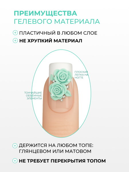 Купить гель-пластилин для лепки на ногтях P-38 Mint PLASTILINE Nail Club