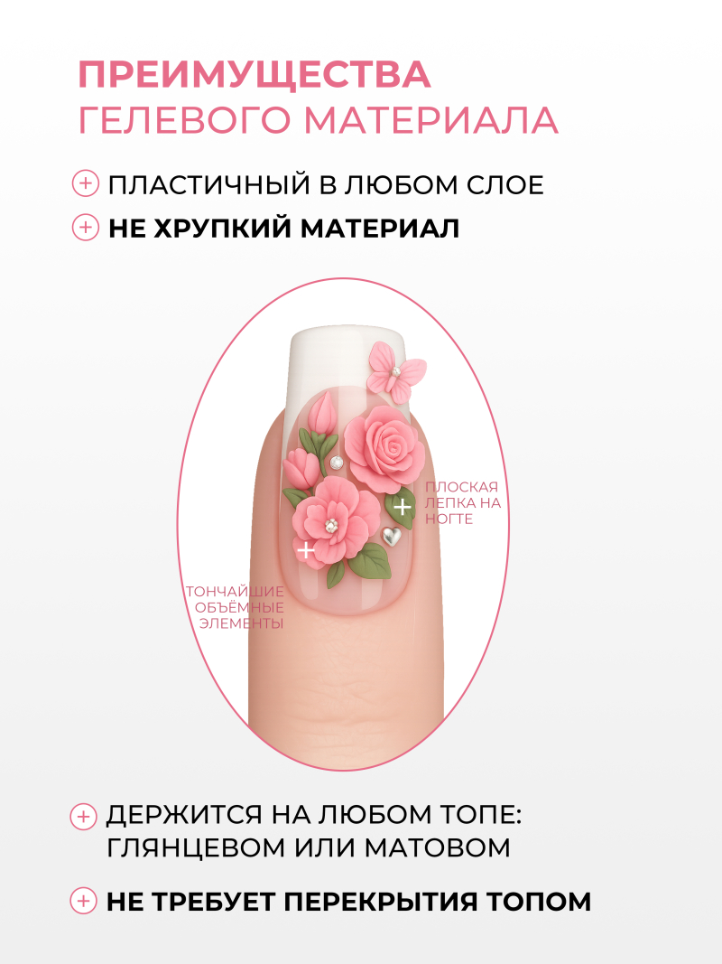 Купить гель-пластилин для лепки на ногтях P-45 Pink Mousse PLASTILINE Nail Club